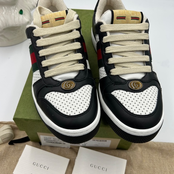 Women’s Gucci, screener leather trainers size 37 made in Italy - Picture 4 of 10